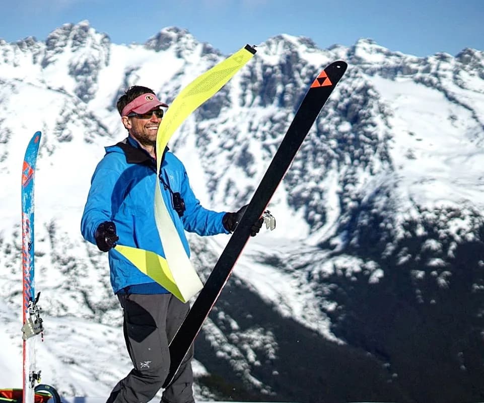 Tom on Tom George Mountain at Burnie Glacier Chalet